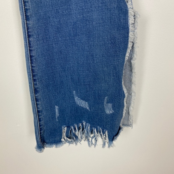 J.ING Jeans Flare Split Raw Hem Frayed High Rise M - Picture 5 of 13